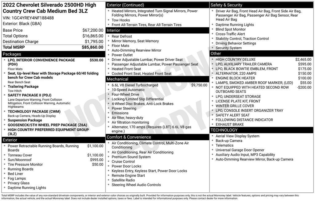 2022 Chevrolet Silverado 2500 HD High Country