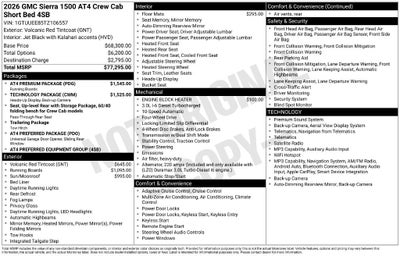 2026 GMC Sierra 1500 AT4