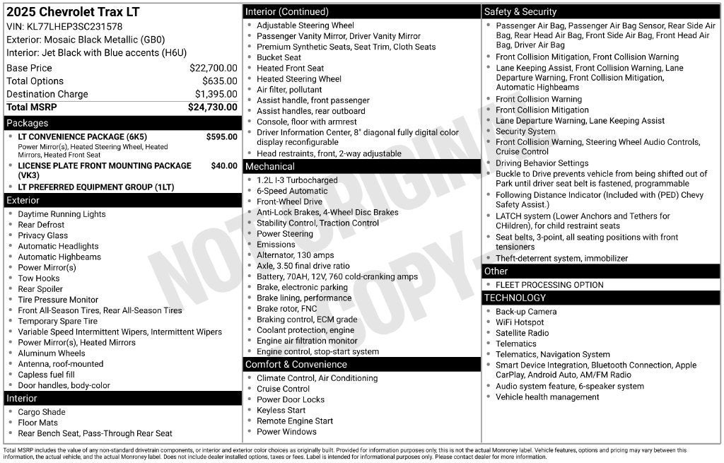 2025 Chevrolet Trax LT