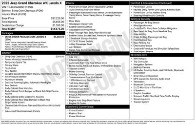 2022 Jeep Grand Cherokee WK Laredo X