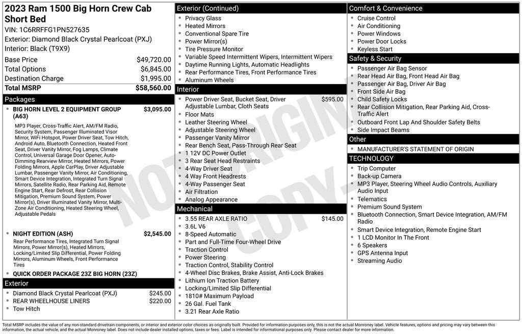 2023 RAM 1500 Big Horn/Lone Star
