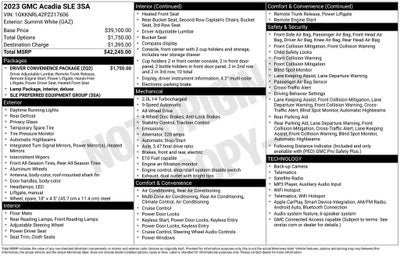 2023 GMC Acadia SLE