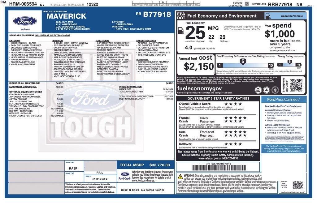 2024 Ford Maverick XLT