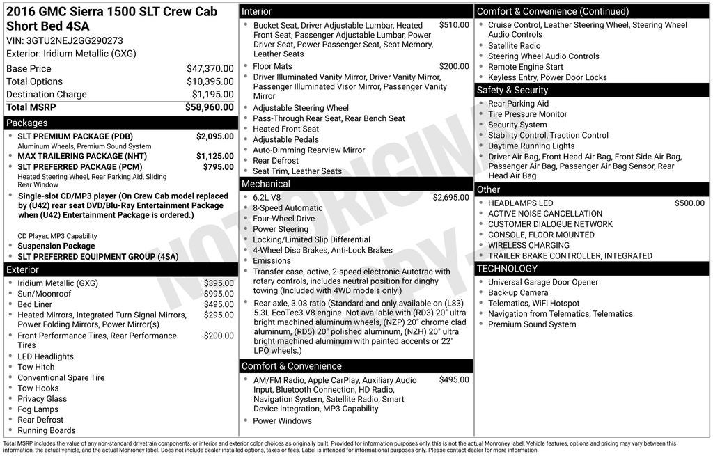 2016 GMC Sierra 1500 SLT