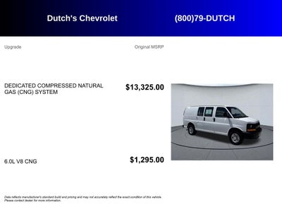 2014 Chevrolet Express 2500 Work Van Cargo