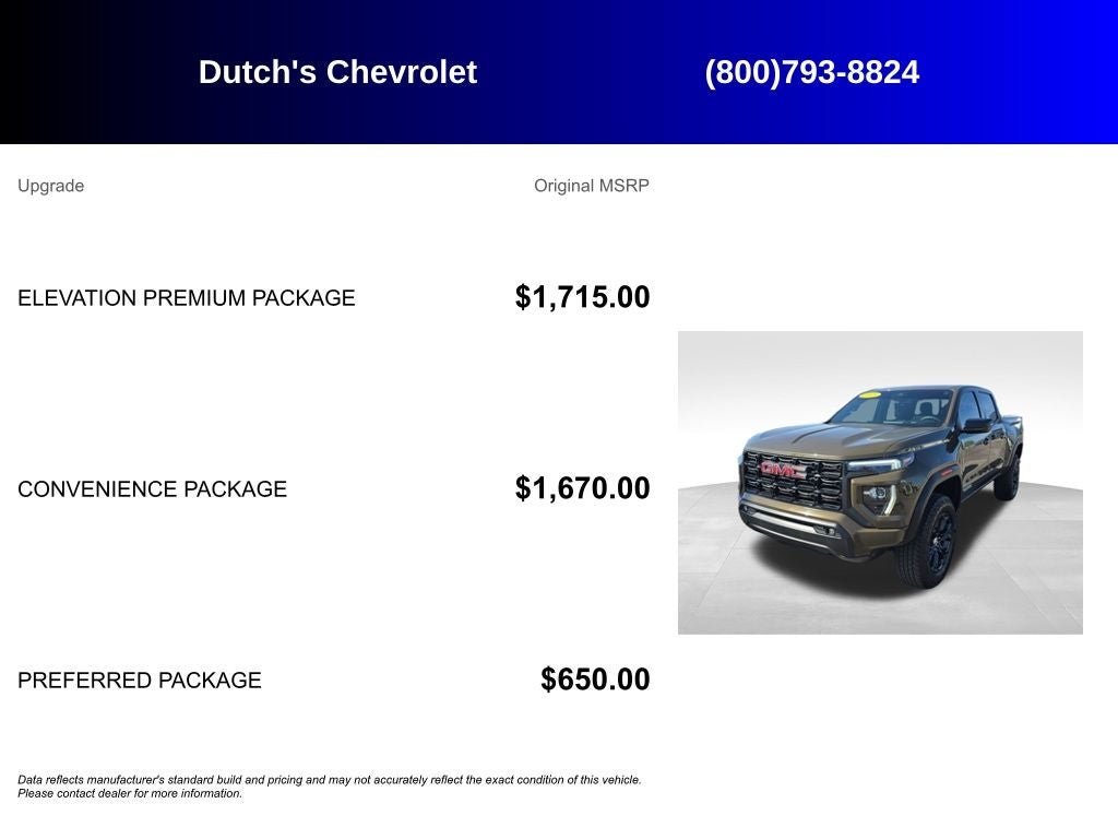 2023 GMC Canyon Elevation
