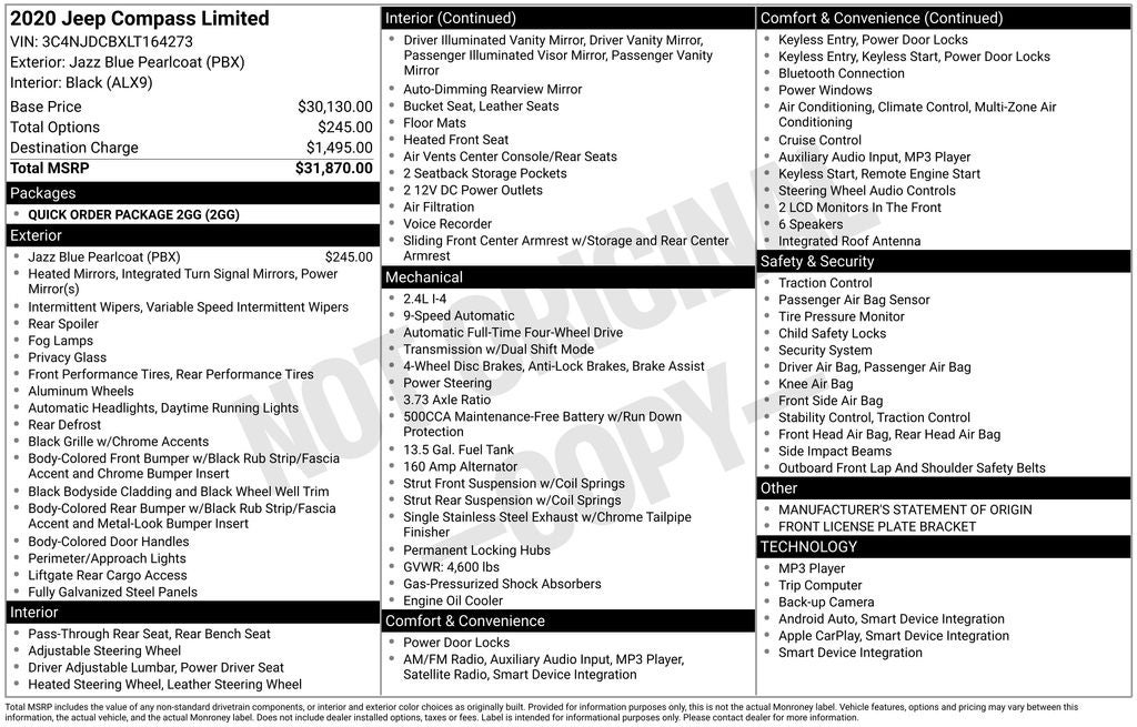 2020 Jeep Compass Limited