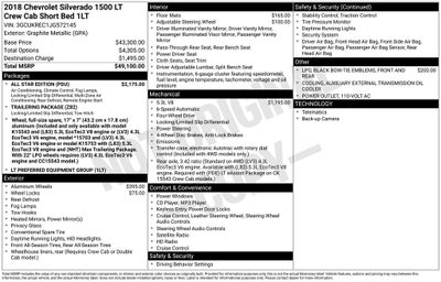 2018 Chevrolet Silverado 1500 LT LT1