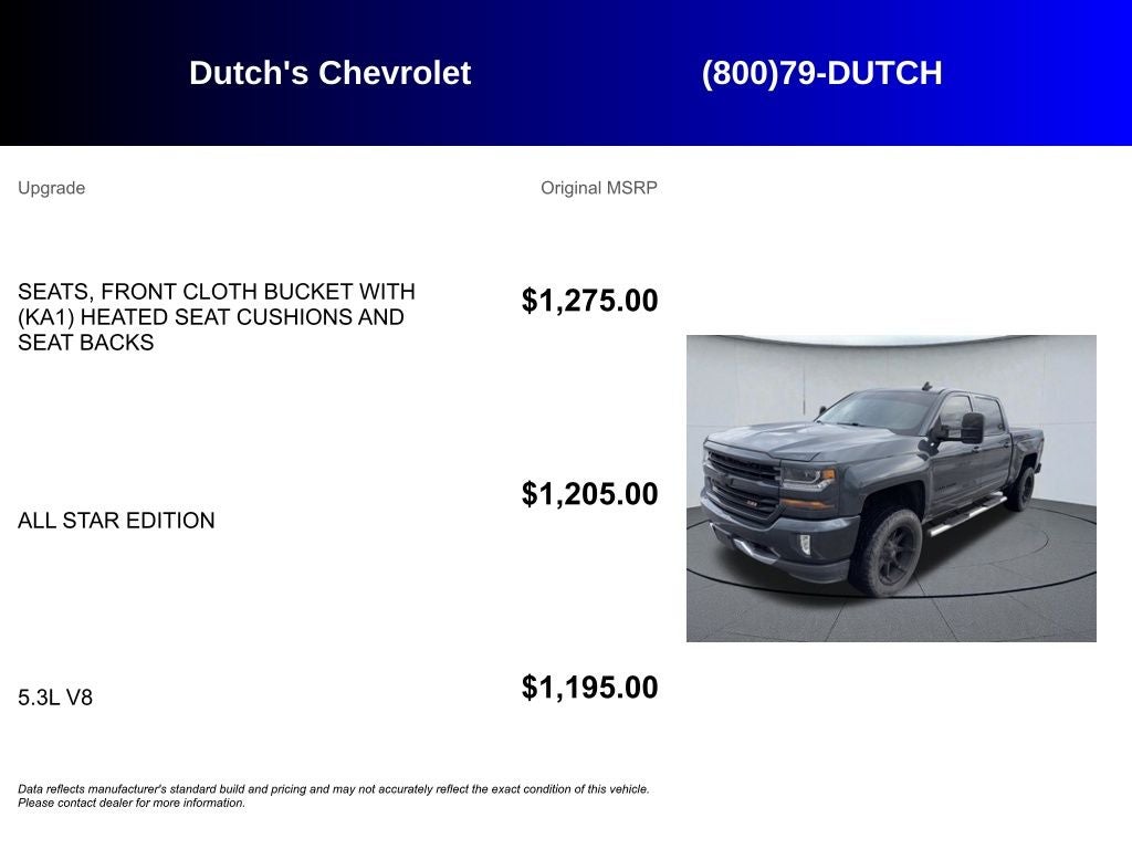 2017 Chevrolet Silverado 1500 LT LT2