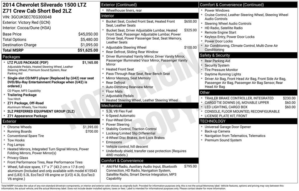 2014 Chevrolet Silverado 1500 LTZ 2LZ