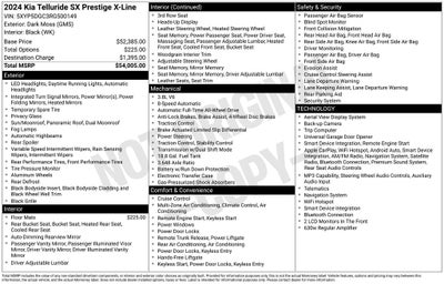 2024 Kia Telluride SX-Prestige X-Line