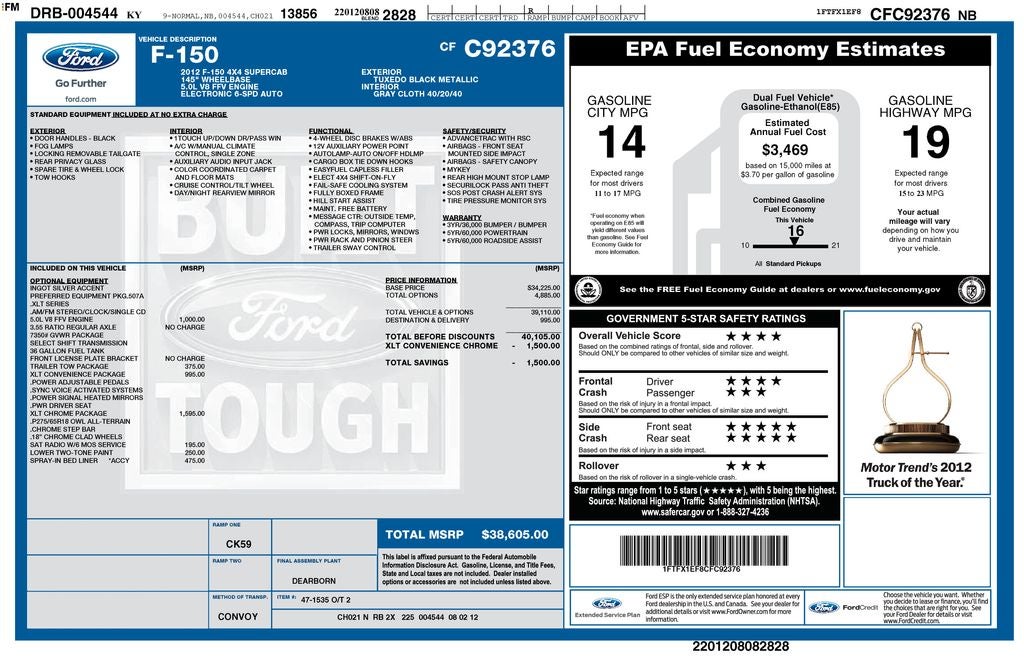 2012 Ford F-150 XLT