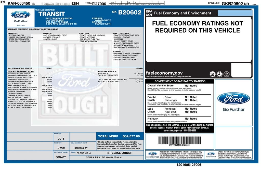 2016 Ford Transit-250 Base