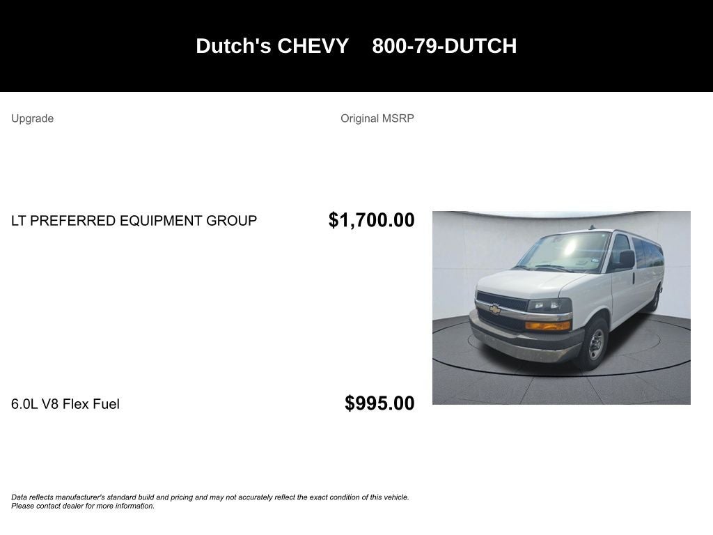 2020 Chevrolet Express 3500 LT Passenger