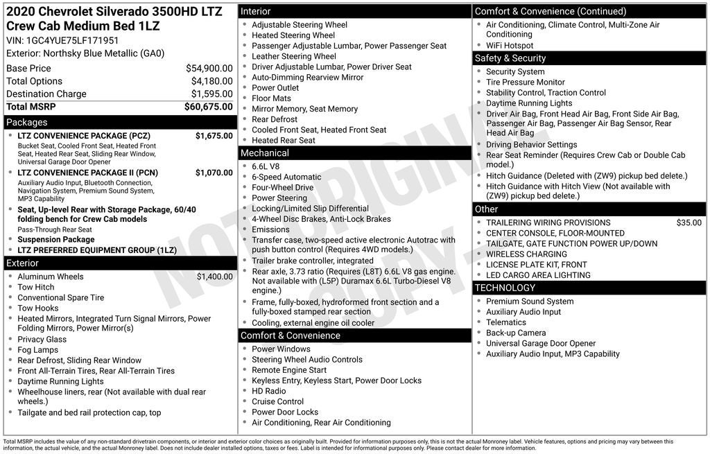 2020 Chevrolet Silverado 3500HD LTZ