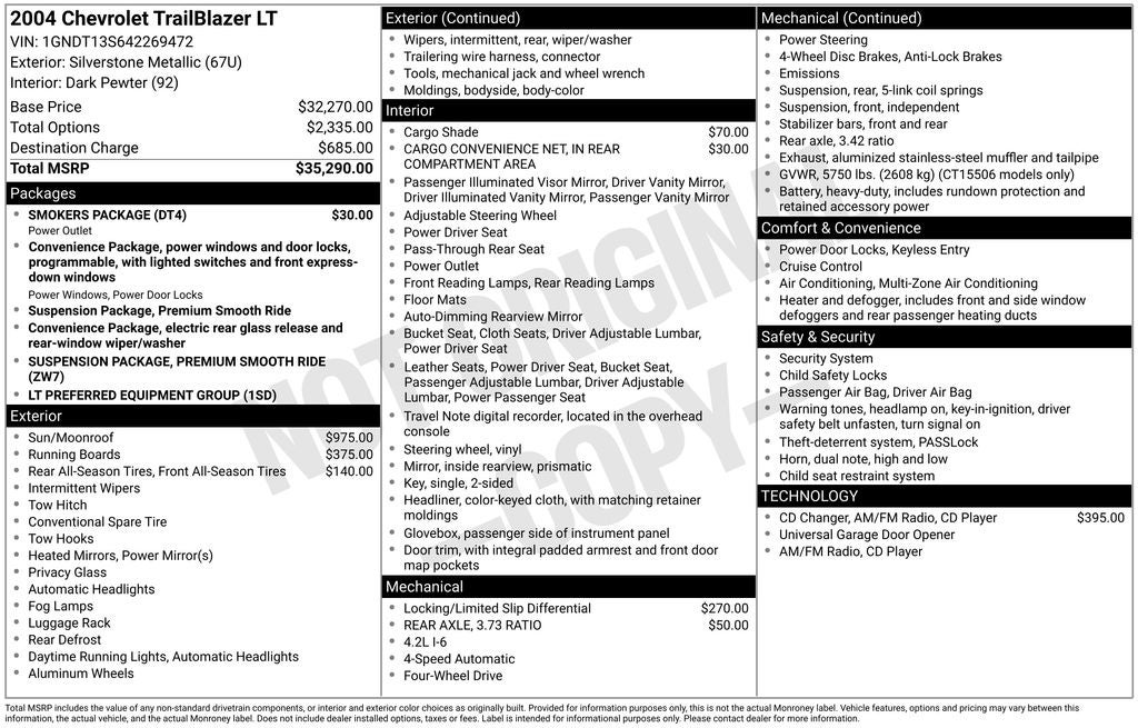 2004 Chevrolet TrailBlazer LT