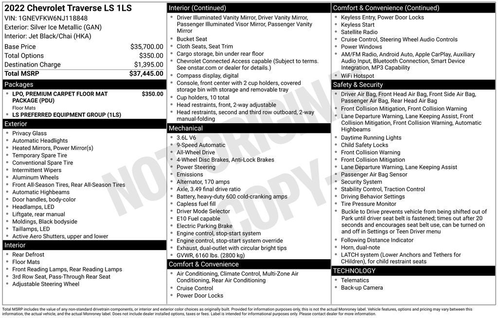 2022 Chevrolet Traverse LS