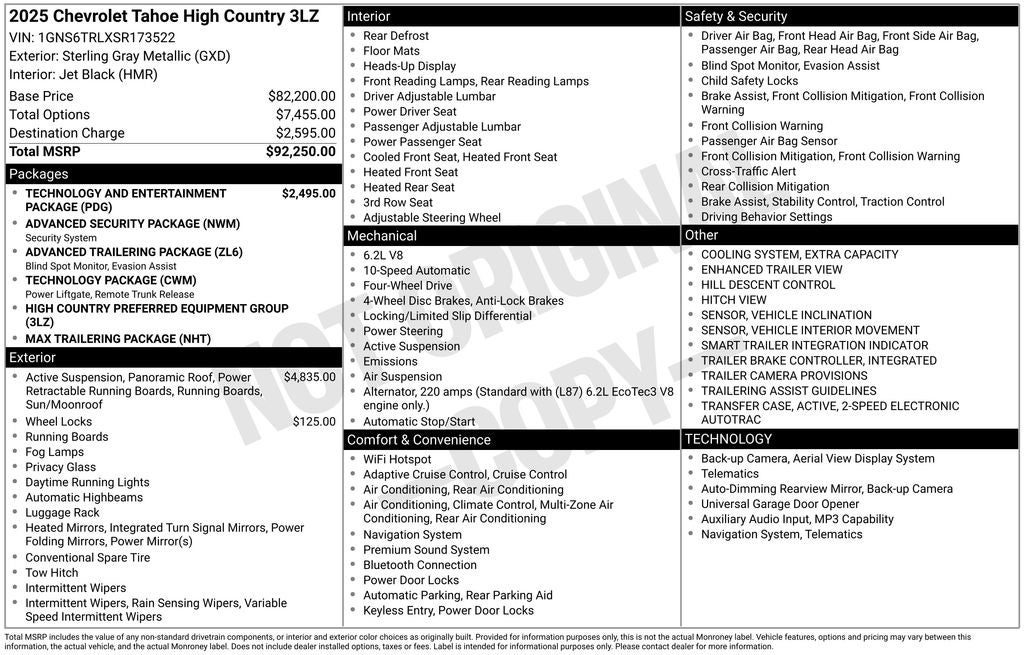 2025 Chevrolet Tahoe High Country