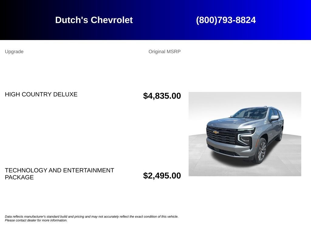2025 Chevrolet Tahoe High Country