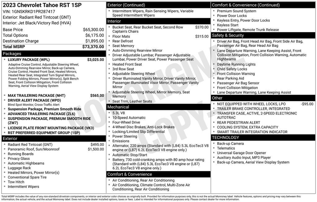 2023 Chevrolet Tahoe RST
