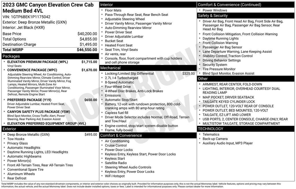 2023 GMC Canyon Elevation