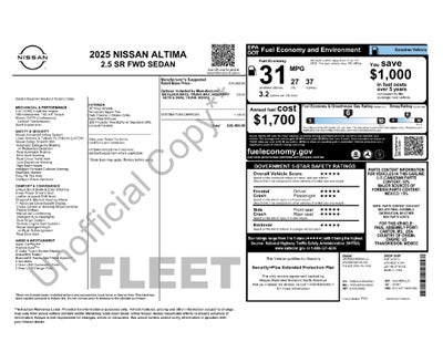 2025 Nissan Altima 2.5 SR