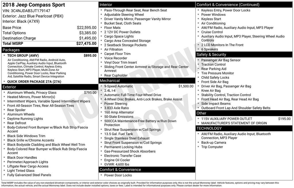 2018 Jeep Compass Sport