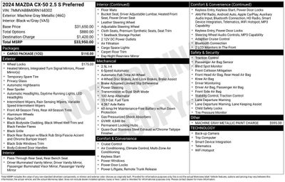 2024 Mazda Mazda CX-50 2.5 S Preferred Package