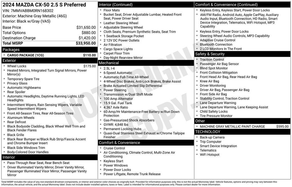 2024 Mazda Mazda CX-50 2.5 S Preferred Package